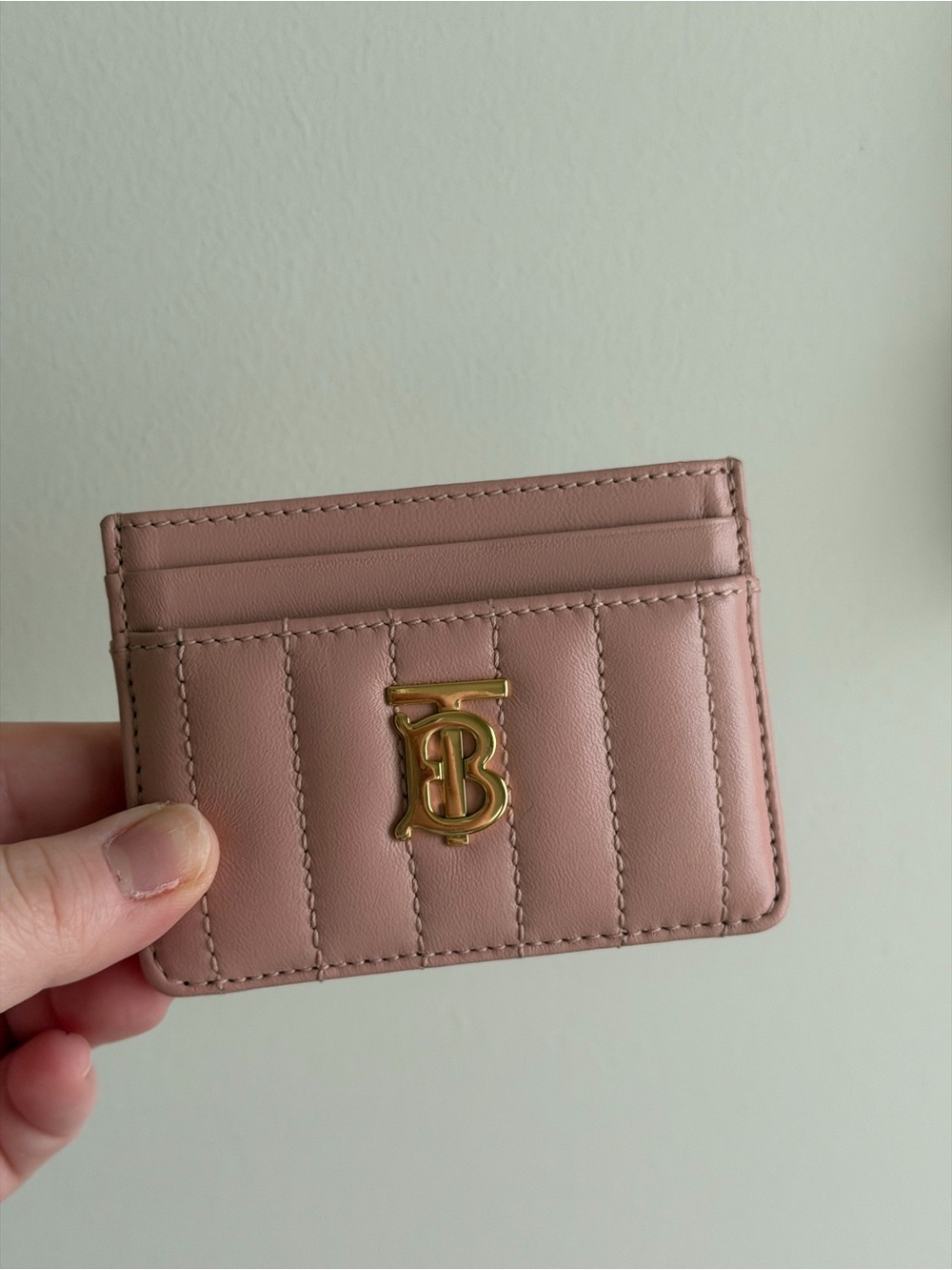 NWOB Burberry Pink Quilted Card Holder
